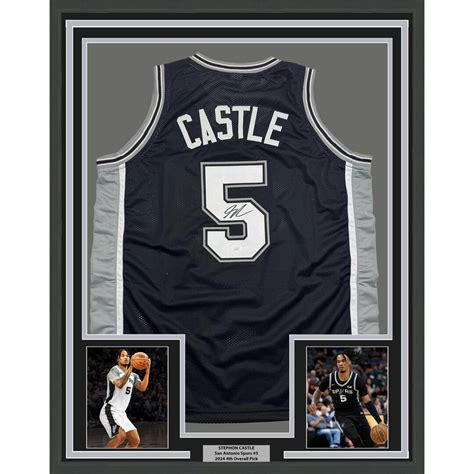 Framed Autographed/signed Stephon Castle 35x39 San Antonio Black ...