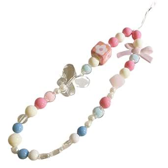 carl vinson® Beaded Butterfly Bow Chain Mobile Phone Lanyard Headphone ...
