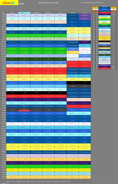 Nick Jr. Schedule
