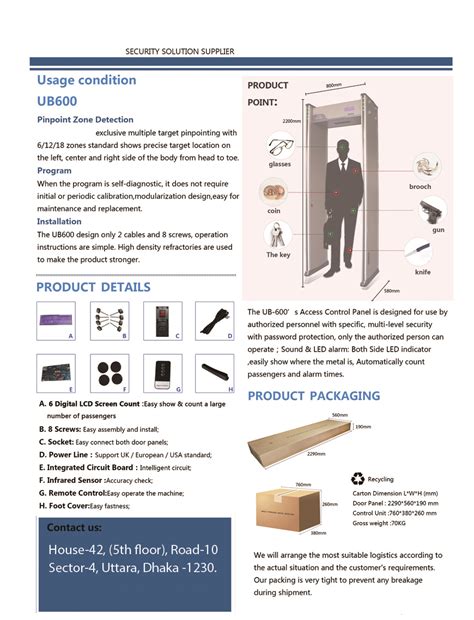 Walk Through Archway Metal Detector Gate Supplier in Bangladesh