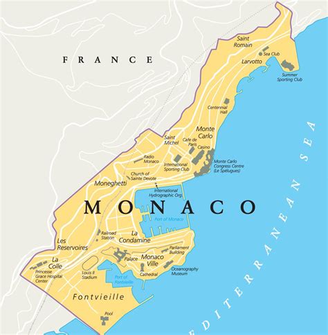 Map of Monaco: offline map and detailed map of Monaco city