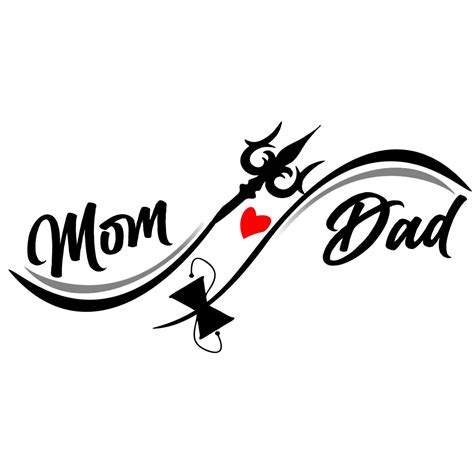 New Mom Dad Trishul Black Tattoo Waterproof Temporary Body Tattoo