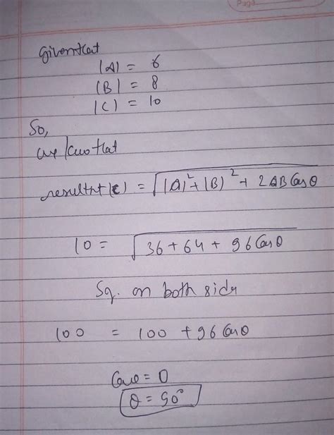 If the magnitudes of the vectors A, B and C are 6, 8, 10 units ...