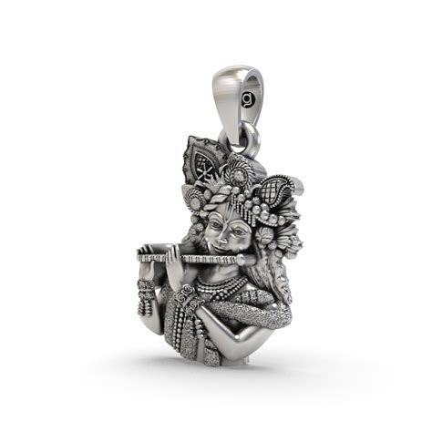 Silver Hare Krishna Pendant – Goyani