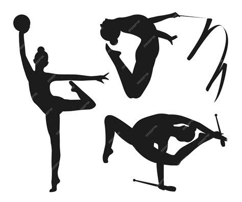 Turnerschattenbildillustration des flachen Designs | Kostenlose Vektor