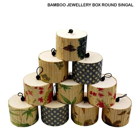 Bamboo Jewellery Box (Round) – Inkarto