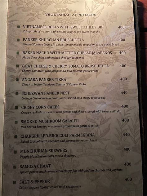 Menu at Shikaar Bagh - Restaurant and Bar, Jaipur, Hotel Narain Niwas ...