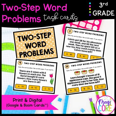 Image result for Two-Step Word Problems Math 3rd Grade