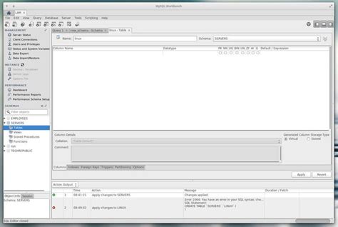 Create Table and Insert Data Use MySQL Workbench 的图像结果