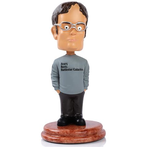 Buy Madanar Dwight Schrute Bobblehead Wearing Sweatshirt Bears Beets ...