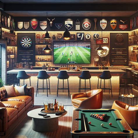"Ultimate Entertainment Man Cave with Sports Memorabilia and Bar" in ...