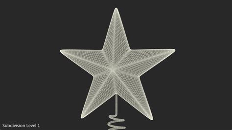 3D Silver Star Tree Topper model | 3D Molier International