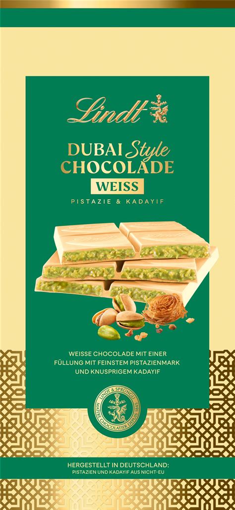 Lindt Dubai Style White Chocolate Bar, 150 g - Piccantino Online Shop ...