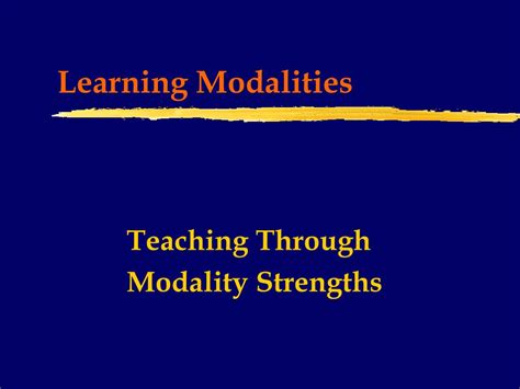 Learning Modalities 的图像结果