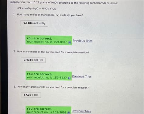 Image result for MnO2 HCL MnCl2 Cl2 H2O