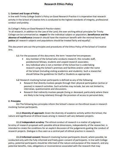 Rezultat imagine pentru Research Ethics Example