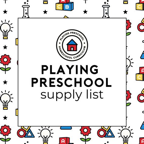 Playing Preschool Supply List - Busy Toddler