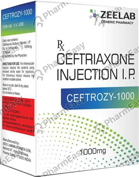 Buy Ceftrozy 1000 MG Powder For Injection (1) Online at Flat 15% OFF ...
