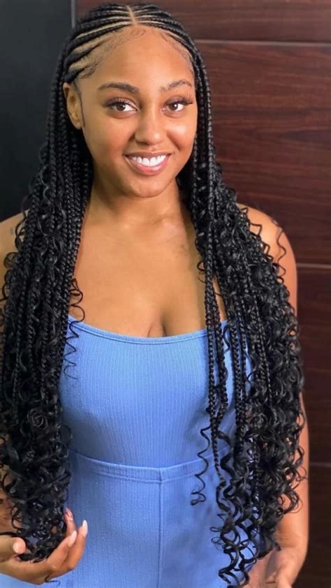 Tribal fulani braids with curls – Artofit