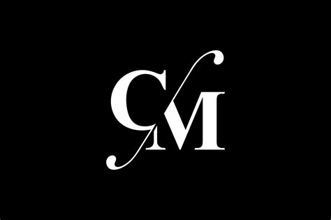 CM Monogram Logo Design By Vectorseller | TheHungryJPEG.com