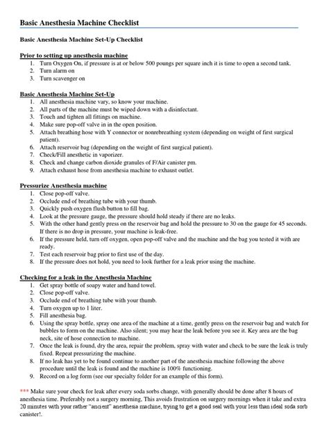 Image result for Anaesthesia Machine Check