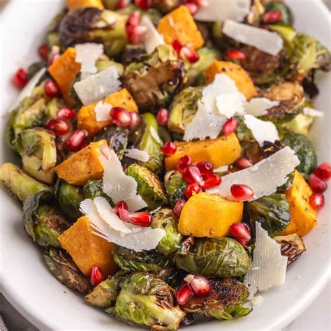 Roasted Brussels Sprouts Salad with Sweet Potatoes