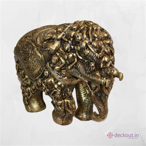 Carved Brass Elephant – deckout.in