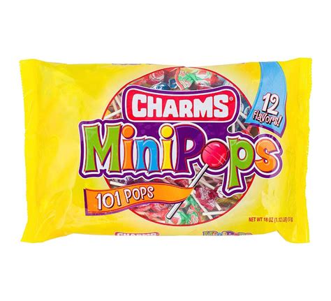 Buy Charms Mini Pops Assorted Flavor Candy Lollipops, 101 Pops Online ...