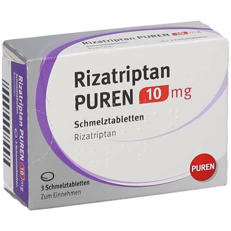 RIZATRIPTAN PUREN 10 mg Schmelztabletten 3 St mit dem E-Rezept kaufen ...