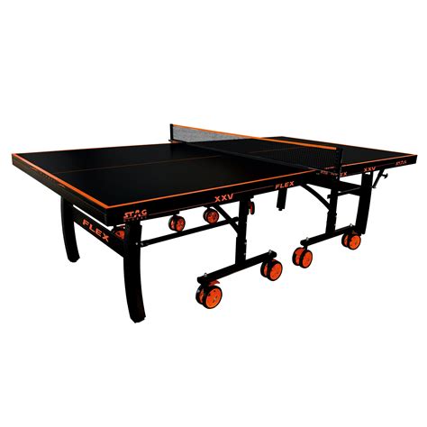 STAG GLOBAL Flex Table Tennis Table – Premium Black Top 25 mm with 2 T ...