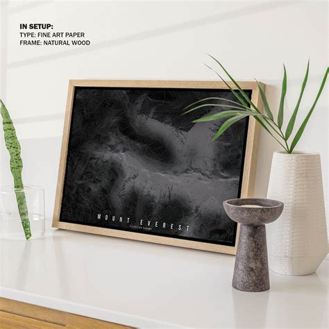 Mount Everest Map: Buy Premium Framed Art Prints – Dessine Art