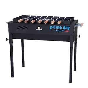 Backyard Charcoal Grill Barbeque with 7 Skewers & Charcoal Tray ...