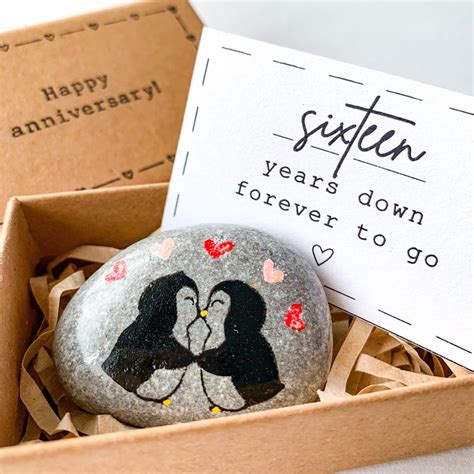 Personalized Penguin 16th Anniversary Gifts for Men Husband Wife, 16th ...