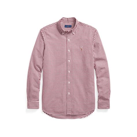 Slim Fit Gingham Oxford Shirt for Men | Ralph Lauren® IN