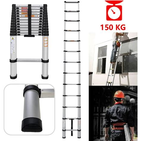 Telescoping Ladder 15 FT Aluminum - Portable Collapsible Extension ...