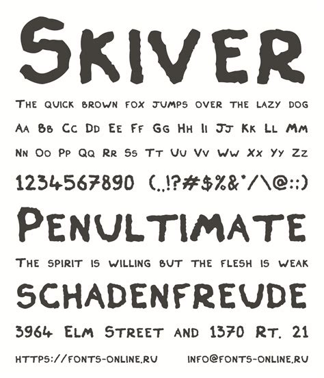 Skiver font