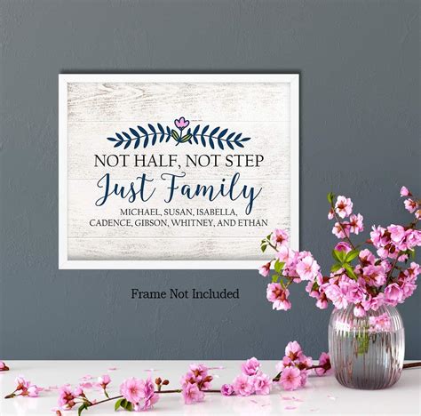 Buy Not Half, Not Step Just Family (Your Names) - Customizable Wall ...
