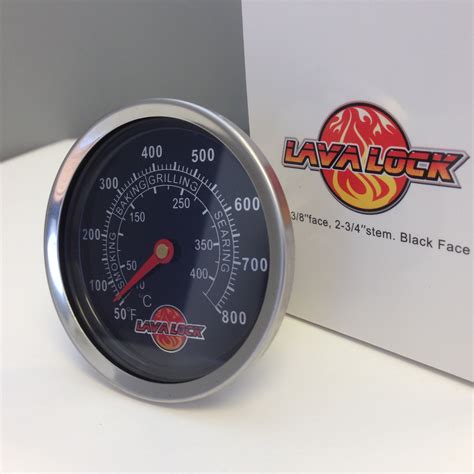 LavaLock BBQ Temperature Gauge Charcoal Grill Pit Thermometer ...