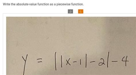 Image result for Write a Piecewise Function as Absolute Value