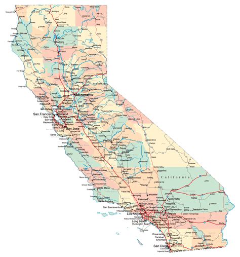 Map Of California With Highways