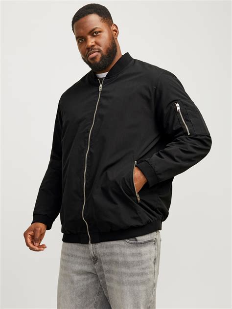Plus Size Bomber jacket | Black | Jack & Jones®