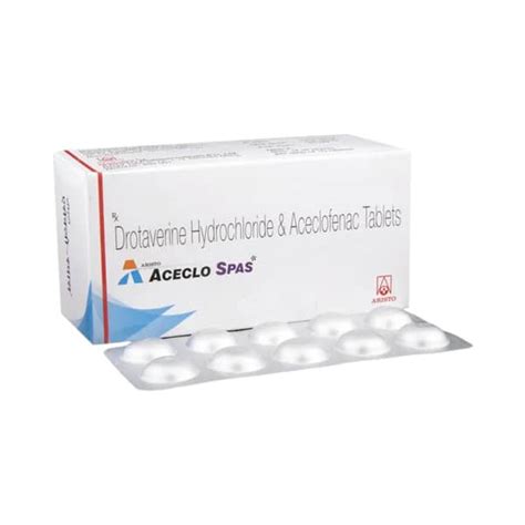 Aceclo Spas Strip Of 10 Tablets: Uses, Side Effects, Price & Dosage ...