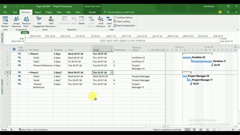 Creating a Project Plan in MS Project 的图像结果
