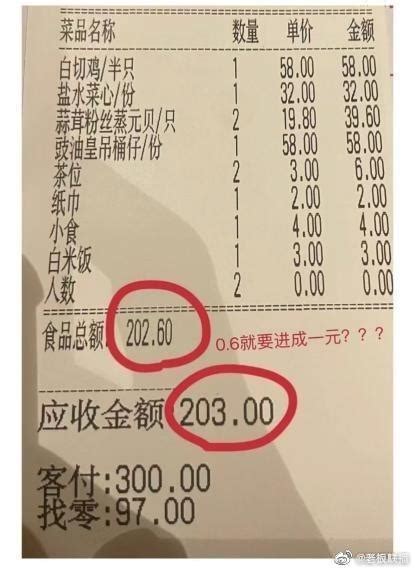 深圳一女子就餐被反向“抹零” 商家承认“四舍五入”的收款方式不对 全额退款_中国品质网
