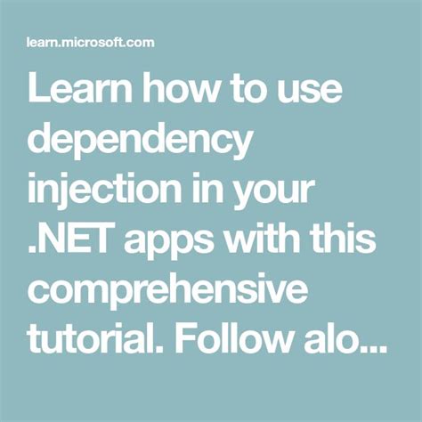 Image result for Dependency injection Tutorial