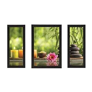 eCraftIndia 'Floral Theme' UV Art Painting (Synthetic Wood, 60.96 cm x ...