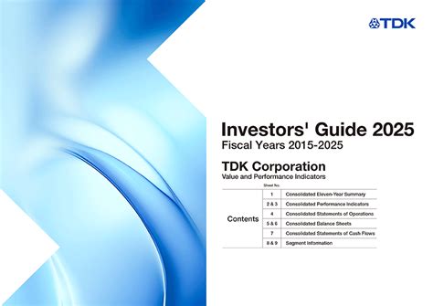 Investors' Guide | IR Library | Investor Relations | TDK Global