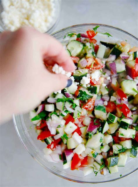 Easy Israeli Salad with Cucumbers and Tomatoes - Lexi's Clean Kitchen