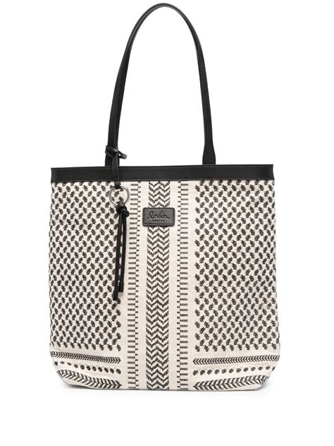 Buy LALA BERLIN Carmela Geometric-print Tote Bag - Neutrals At 25% Off ...
