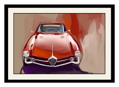 ArtStory Wooden Red Vintage Car Framed Wall Painting (30 cm x 20 cm x 2 ...
